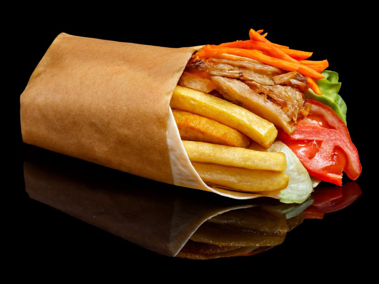 Schawarma Pommes Sandwich